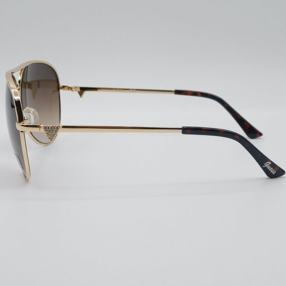 NEW GUESS GU6098 32F GOLD BROWN GRADIENT AVIATOR WOMEN'S SUNGLASSES 64-1… - Picture 6 of 11
